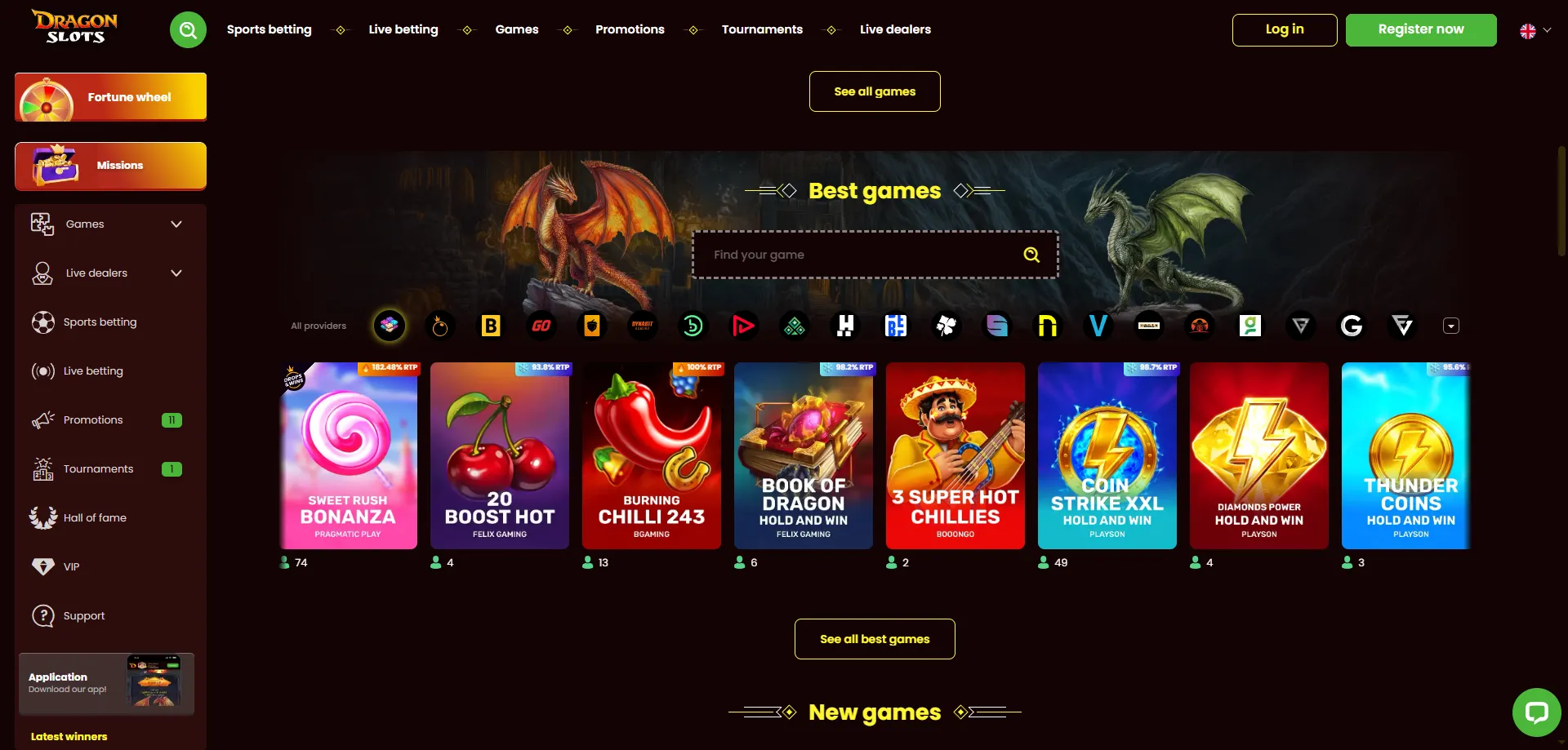 Dragon Slots games library &mdash; hundreds of online slot games in NZD